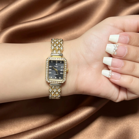 Studded Bracelet Watch  - Black