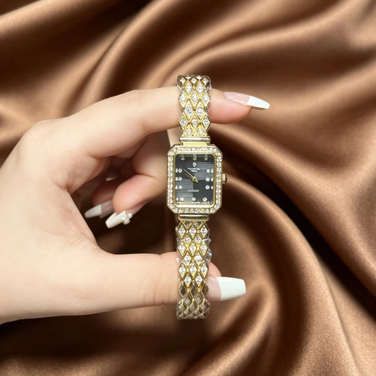 Studded Bracelet Watch  - Black