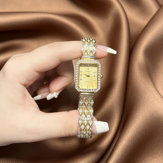 Studded Bracelet Watch  - Gold